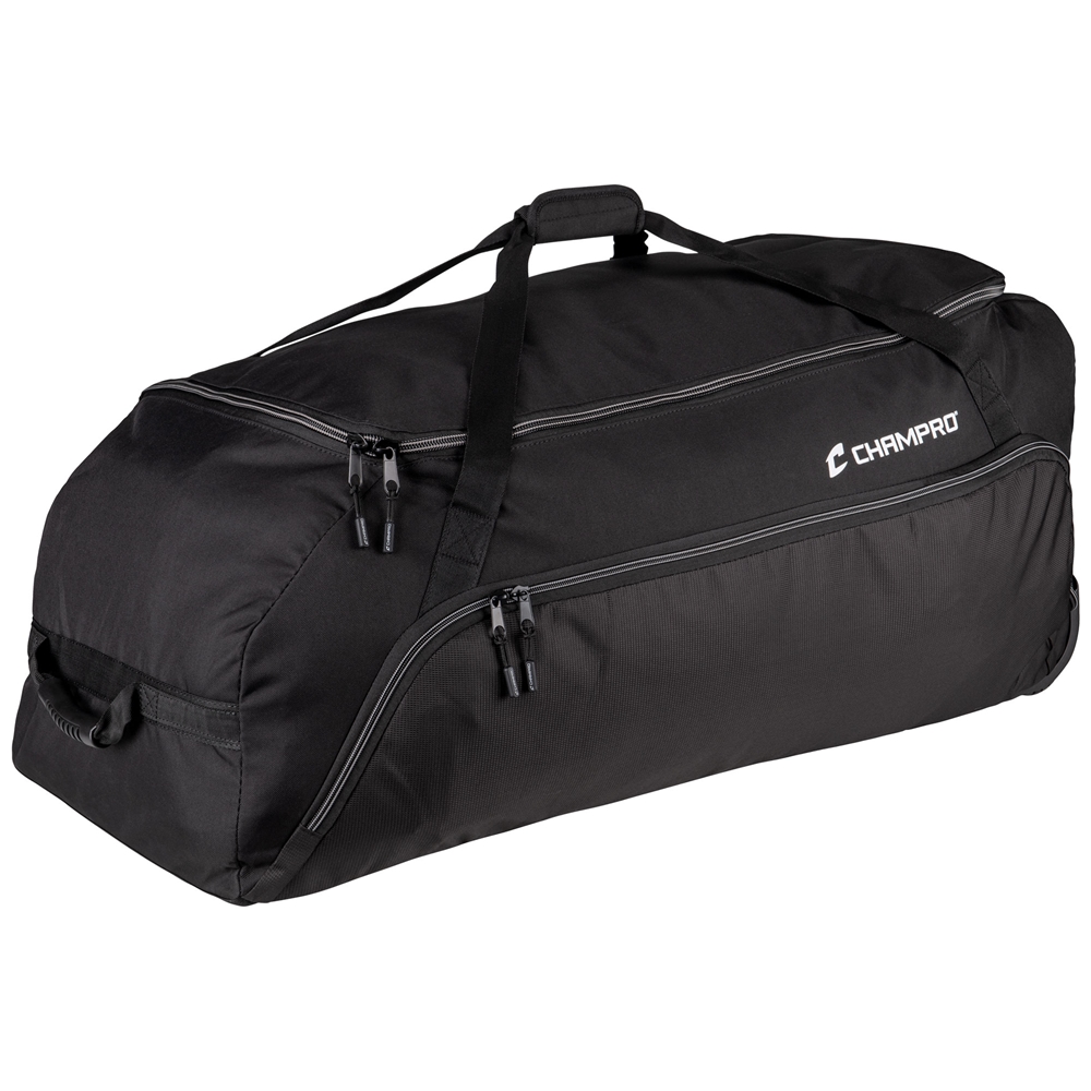 CHAMPRO Black JUMBO ALL-PURPOSE Rolling Equipment Duffel BAG ON WHEELS CHAMPRO Black JUMBO ALL-PURPOSE Rolling Equipment Duffel BAG ON WHEELS