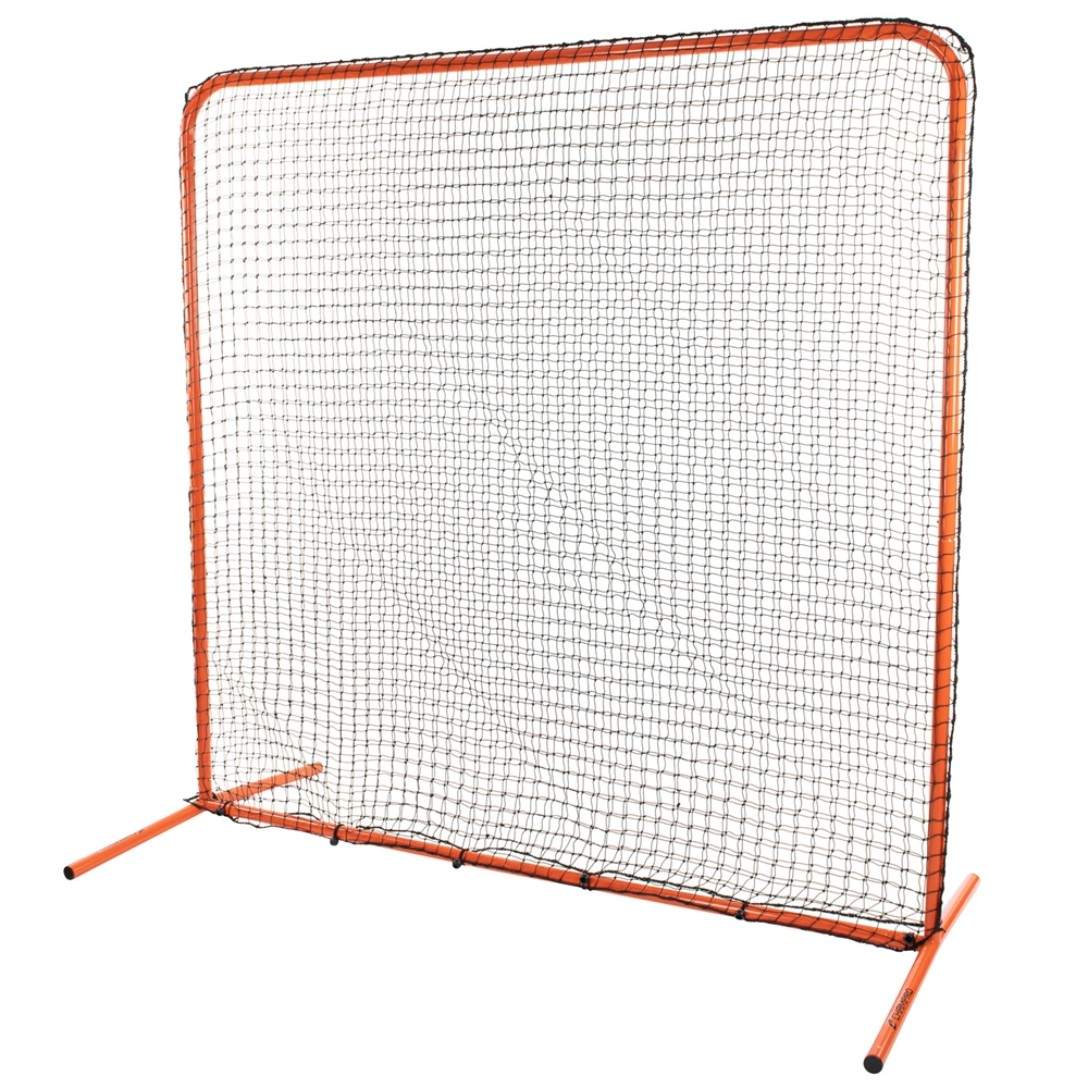 Champro Heavy-duty 7x7 Square BRUTE infield practice screen with thick 13.5-gauge black steel frame and 60-ply double-layered netting. Champro Heavy-duty 7x7 Square BRUTE infield practice screen with thick 13.5-gauge black steel frame and 60-ply double-layered netting.