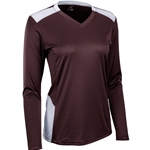 maroon/white