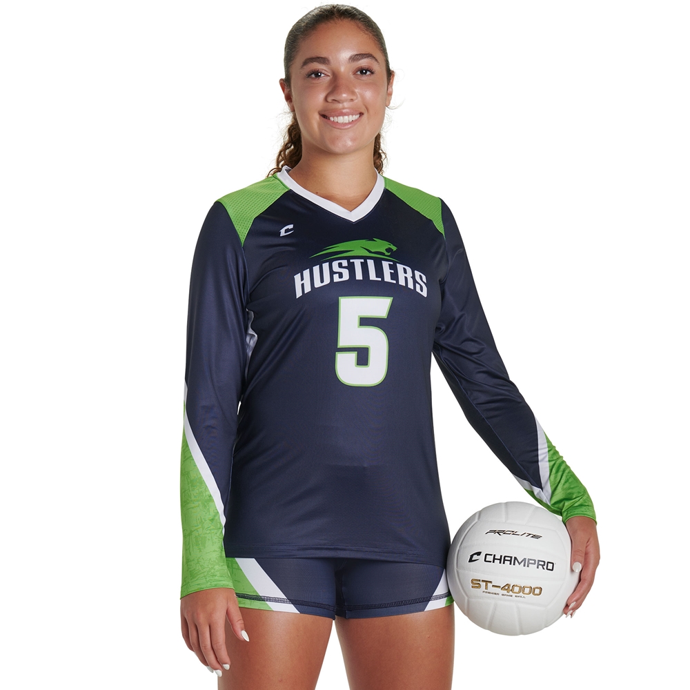 Mizuno Youth Techno 8 Long Sleeve Volleyball Jersey - Size Medium, Breathable & Lightweight