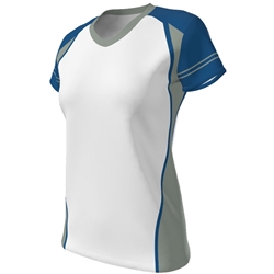 Juice V-Neck Cap Sleeve Fitted T-Shirt