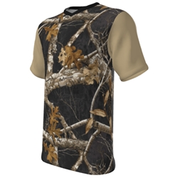 Juice V-Neck Short Sleeve T-Shirt with RealTree® Pattern (A,Y)