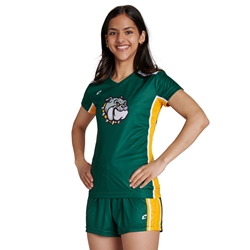 Juice V-Neck Cap Sleeve Fitted T-Shirt